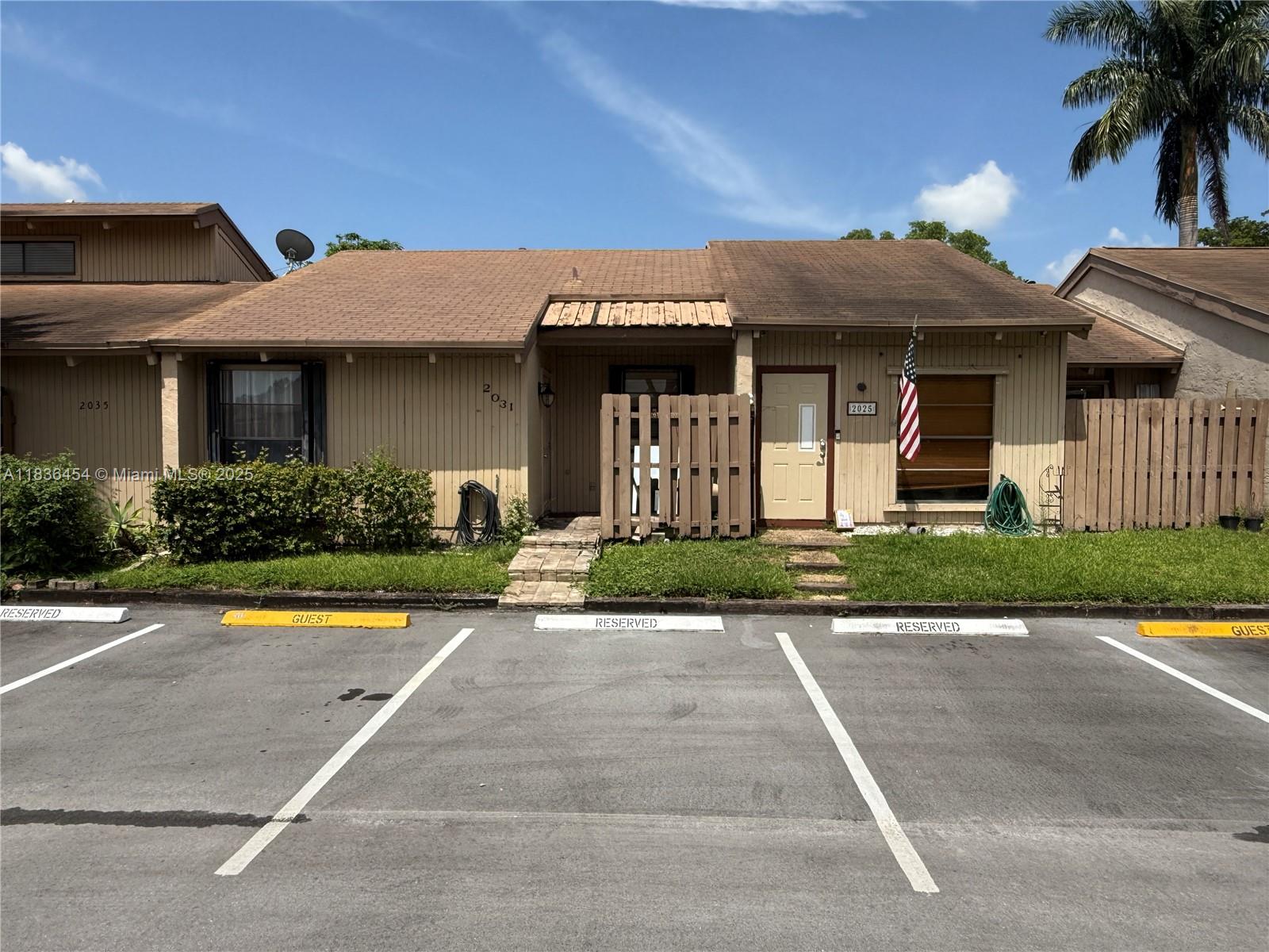 This move in ready, hidden gem has been remodeled and is located in the heart of Davie just minutes away from dining, shopping, NSU, and more! This oasis features 2 bedrooms & 1 bathroom plus a den that can be an office or turned into a 3rd bedroom. The master bedroom has a walk in closet and looks out to a beautiful fenced backyard that features a covered gazebo and plenty of space to host family and friends. The community amenaties include a heated resort style pool and kiddie pool, basketball/ tennis courts, a playground, and multiple BBQ grills. Don’t miss your chance to call this place home!
