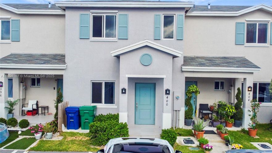 Beautiful 3-bedroom, 3-bathroom townhouse offering comfort and convenience in Florida City. This two-story home features a bright open layout, private fenced backyard, modern bathrooms with marble-look tile, a spacious primary suite with walk-in closet and dual vanities, and ample storage throughout. The HOA is only \$218.62 quarterly. Located minutes from the Florida Keys Outlet Marketplace, Walmart Supercenter, restaurants, parks, and schools. Easy access to US-1 and the Turnpike makes commuting a breeze. Just a short drive to Homestead Bayfront Park & Marina and Everglades National Park. Fast and simple approval—the application form will be attached to the listing. Ideal for homeowners or investors!