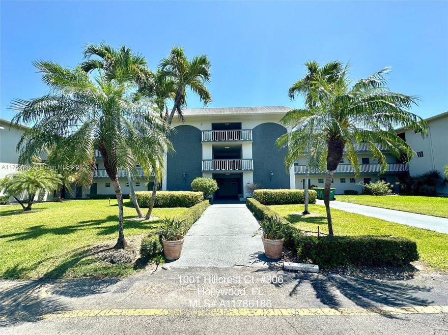 Rarely available for All Ages, well-maintained 3-bedroom 3.5-bathroom condo in Hillcrest Country Club, Hollywood.  This oversized unit features tile flooring throughout, an open-concept kitchen with granite countertops, and stainless-steel appliances. Each of the three bedrooms includes its own en-suite bathroom.  Unwind on your large screened balcony, with roll-down shutters. The home is ready for your personal touch.   No rentals or pets are permitted.  Great amenities such as a laundry facility, clubhouse, fitness center, pools, tennis and pickleball courts, beautifully maintained parks, and a BBQ area. Conveniently located near major highways and just minutes from downtown Hollywood, Fort Lauderdale Airport, Aventura, Gulfstream Park, and pristine beaches.
