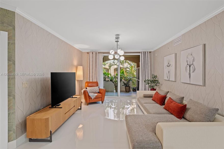 BEAUTIFULLY RENOVATED 3-BEDROOM RESIDENCE IN THE HEART OF SUNNY ISLES BEACH. WELCOME TO THIS DESIGNER-FINISHED HOME, OFFERING 1,264 SF ON THE 2ND FLOOR WITH SERENE GARDEN VIEWS. THIS TURNKEY RESIDENCE IS OFFERED FULLY FURNISHED AND EXQUISITELY STYLED, FEATURING ROBERTO CAVALLI DECORATIVE WALL ACCENTS AND REFINED, HIGH-END FINISHES THROUGHOUT. DESIGNED FOR BOTH COMFORT AND SOPHISTICATION, EVERY DETAIL HAS BEEN THOUGHTFULLY CURATED. RESIDENTS ENJOY RESORT-STYLE AMENITIES INCLUDING TWO HEATED POOLS, JACUZZI, STATE-OF-THE-ART FITNESS CENTER, BUSINESS CENTER, CHILDREN’S PLAYROOM, CONFERENCE ROOM, BIKE STORAGE, PET-FRIENDLY COMMUNITY (UP TO 2 PETS PER UNIT NO SIZE LIMITS). INCLUDES 2 ASSIGNED PARKING SPACES. IDEALLY LOCATED JUST MOMENTS FROM THE BEACH, FINE DINING, LUXURY SHOPPING, PARKS, AND TOP-RATED SCHOOLS. NO RENTAL RESTRICTIONS—AN EXCEPTIONAL OPPORTUNITY FOR BOTH INVESTORS AND DISCERNING END-USERS.