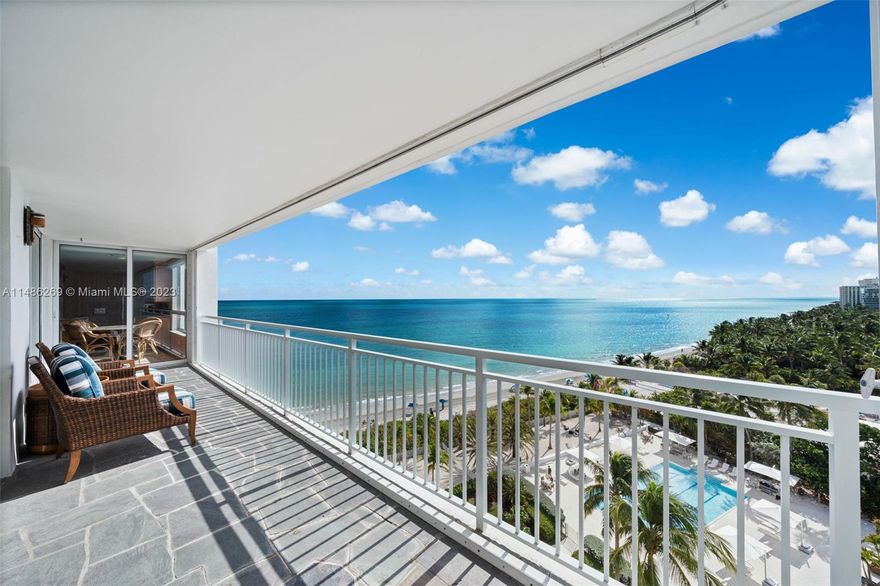 WELCOME TO Sands of Key Biscayne. a Boutique Condo. only two units per floor.
the building was Completed in 1969, offering 120 residences ,recently remodeled, creating the perfect beachfront resort,  with direct access to beach, pool area close to the  beach, bbq area. gym area,  , bike rack, management on site. A TRUE GEM.  LINE A or B rarely come on the market. Offers large balcony with direct beach and ocean view.Oversized reception area,   overlooking pool and beach...three bedrooms on the North side .