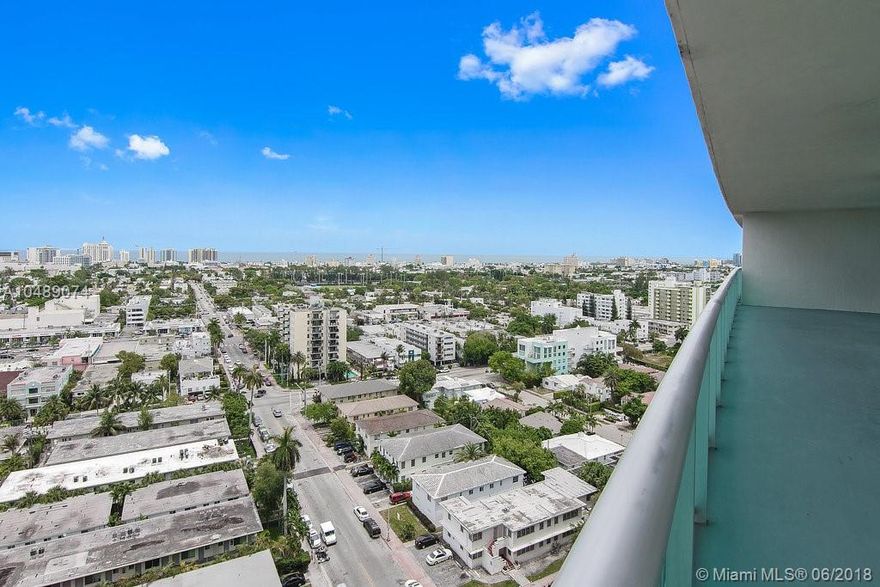 Welcome to Miami Beach's most exciting residential community, Flamingo South Beach. This very large 1 bed apt faces east & has spectacular views. Interior features wood floors throughout, modern kitchen & baths w/Stainless Steal appliances & granite counter tops. Community amenities include: fitness center, 2 resort style bay front pools surrounded by cabanas, lounge chairs, tiki bar, BBQ area & beach volleyball. Move-in: 1 month + $1,500 deposit Parking $150/month Available 7/01