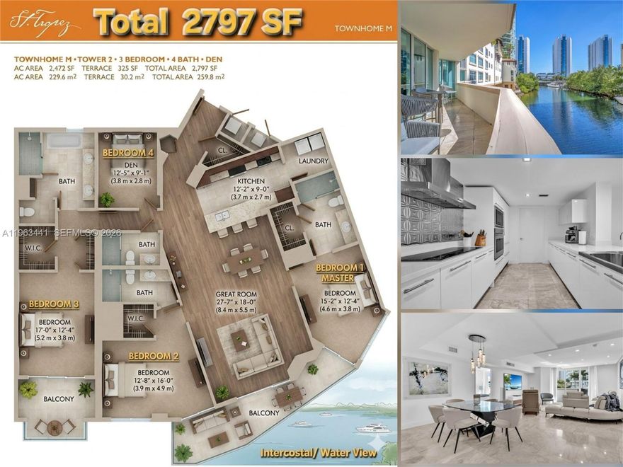 Rarely available, TH-205 at St. Tropez on the Bay is a sprawling 4-bedroom sanctuary (3 Bed + Large Closed Den) 4 Full bathrooms, spanning 2,797 total SF. This residence redefined luxury with a "PH-style" layout and the rare convenience of parking directly at your front door—eliminating elevators for a true home-like feel.
Why is the Best Value in Sunny Isles:*Exceptional Pricing: Offered at $465/SF ($1,150,000), while comparable units command over $800/SF. (See MLS A11937522).*Superior Layout: A bright, open floor plan with no wasted space. Features a renovated kitchen, hurricane impact glass, and a split-suite design where every bedroom offers private baths and serene water views. *Ultimate Privacy: A south-facing unit with a private foyer, ensuring total discretion and no noise from neighboring units or street traffic.*Luxury Lifestyle: Includes world-class amenities (pool, gym, sauna, 24hr security) PLUS exclusive beach service with chairs and umbrellas at Sole Resort.*Prime Location: Steps from Gateway Park, elite dining, and Aventura Mall. Low HOA fees (under $1.20/SF) cover premium services and two quiet, foyer-located A/C units.
 Don't miss this 30% below-market opportunity. Easy to show—schedule your tour today!
