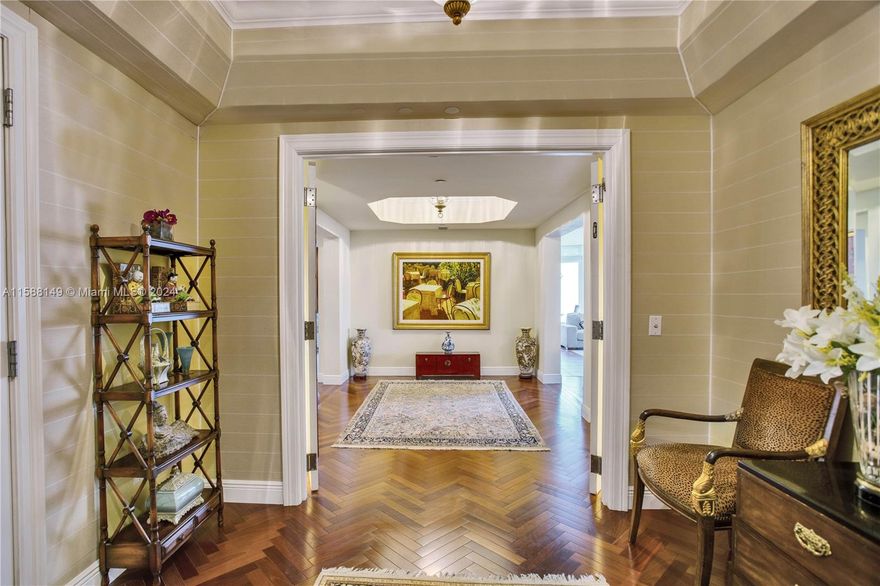 Discover the crown jewel of Williams Island. Residence 2101 in Bella Mare is an elegant 5-bedroom, 6-bathroom home. This stunning apartment, w/ its private elevator & large picture windows, offers breathtaking panoramic views of the Intracoastal and ocean, perfect for entertaining. Some of its many wonderful features include a breakfast nook, den & expansive balconies. Bella Mare is the most sought-after building in the community. Williams Island's private club boasts an array of world-class amenities, including tennis courts, pickleball, spa, theater, poker room,restaurants, & pools epitomizing exclusive resort-style living. With an initial $10,000 club fee, Gain access to an exclusive lifestyle w/white glove service.