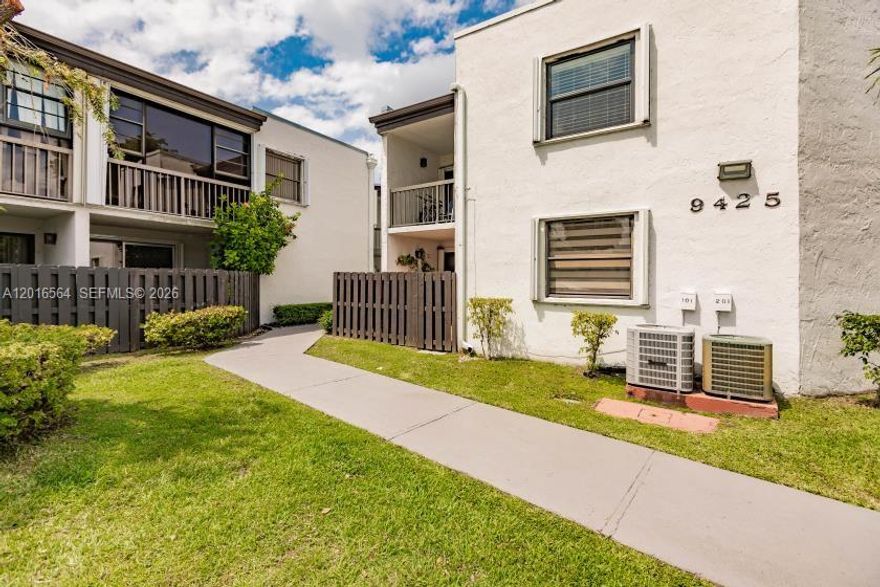 Fully upgraded second-floor condo featuring 2 bedrooms and 2 bathrooms, plus an additional room located on mezzanine, perfect for a home office, guest space, or den. This beautiful unit offers a brand-new kitchen with stainless steel appliances, granite countertops, and newly renovated bathrooms. Enjoy the convenience of an in-unit laundry room and a private balcony overlooking the surroundings. Spacious, modern, and move-in ready, this centrally located property is within walking distance to Walmart and LA Fitness, just 15 minutes from International Mall and Costco, and about 20 minutes from Miami International Airport. Two assigned parking spaces.