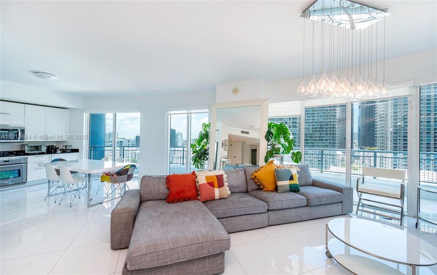 Bright and super spacious 2 bedroom / 2.5  bath condo unit with 180 degrees wraparound balcony with outstanding views in every room to the city, Brickell and its skyline at the exclusive and elegant Infinity at Brickell, located in the heart of Brickell at walking distance to fine restaurants, shopping, banking and more! Infinity at Brickell offers 
 resort style amenities including valet services, lobby attendant, pool,  exercise room,  24 hour security and much more. Unit comes with 1 parking space and 1 more free of charge through valet.  Internet and cable TV included.  Enjoy SE Florida at its best!