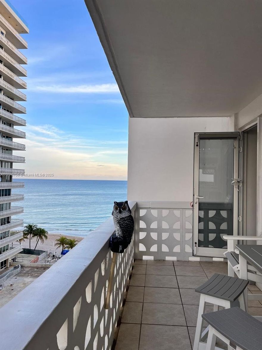 OCEAN VIEW WITH PRIVATE BEACH ACCESS! This fully furnished 1-bedroom, 1.5-bathroom condo is available for rent exclusively for a minimum of 4 or 6 months, making it the perfect off-season getaway at the Mile Galt, Ocean Summit building. Immerse yourself in the relaxed Lauderdale-by-the-Sea lifestyle from April 15th through December.
Enjoy breathtaking ocean and intracoastal views from a spacious balcony, complemented by an open kitchen with stainless steel appliances. The unit features a King-sized bed, integrated dining and living spaces, an in-unit washer/dryer, and durable tile flooring throughout. For added peace of mind, the condo boasts impact-resistant windows and doors. Don't miss out on this exceptional rental experience!