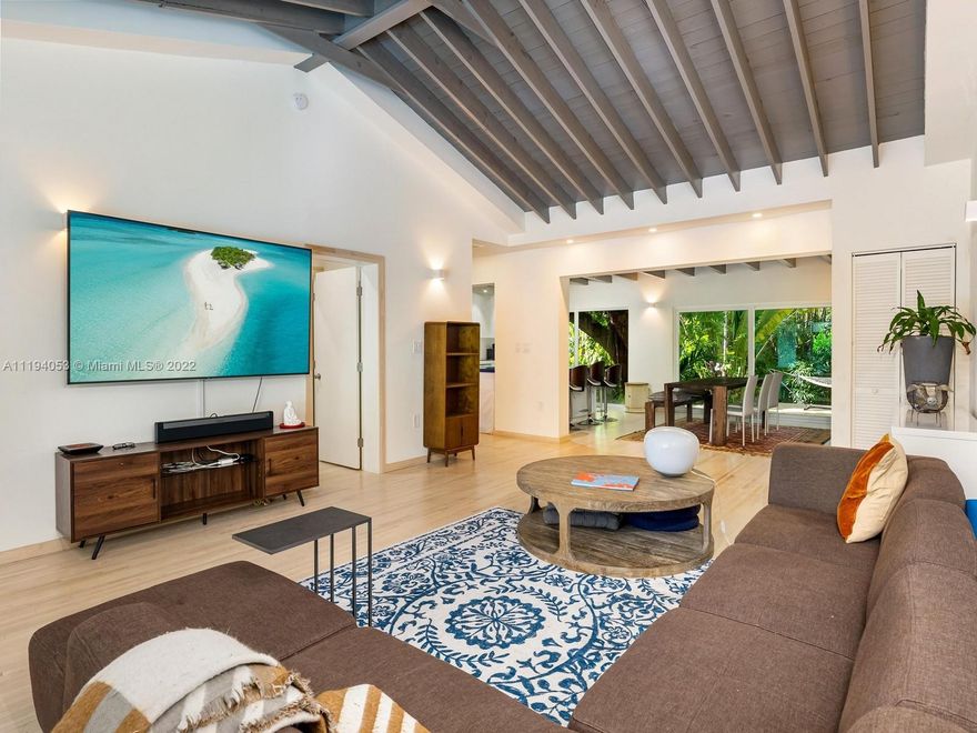This house has been designed around the idea of a preserve of the old, lush days of Coconut Grove. Totally
updated w/modern touches in the interior, it keeps the authentic natural style of the outdoor integrating the
interior space through big windows to refresh your sense of well being. This lovely home features high ceilings,
hardwood floors, French doors, and open gourmet kitchen. The principal bedroom is full of light w/large windows.
It also has an in room shower & main bathroom has a whirlpool hot tub and a bidet. Amazing sunny pool deck area for entertainment. Walled & completely private. Ideally situated near top-tier schools, world-class parks, renowned hospitals, boutique shopping & cosmopolitan dining. Don’t miss this one-and-only rental opportunity in Coconut Grove. Pets OK