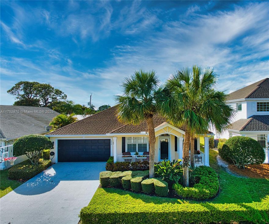 BEAUTIFUL CBS Block, 4 BR/2 BA 2-Car Garage Pool home in Clocktower Hammock-Jupiter. New Roof-Gutters paid for, completed soon. New Pool Pump 2024. New AC, Water Heater 2022. New Washer-Dryer 2023. New Sprinkler System. Pool Heater 2019. Elegant Living Room, Formal Dining Room. Fabulous Kitchen-Granite Counters, Stainless Steel Appliances, New Refrigerator 2022. Spacious Master Suite-Plantation Shutters, Ornate Walls, Crown Molding. Lovely Master Bath-Dual Sinks, Garden Tub, Walk-In Shower. Heated Pool-Covered Patio excellent for entertaining. Beautiful Laminate Wood Flooring throughout. Excellent A-Rated Jupiter School District. Convenient to I-95, Turnpike, Jupiter Inlet- Beaches, Gardens Mall, WPB Airport. Clocktower Hammock Paradise Awaits.