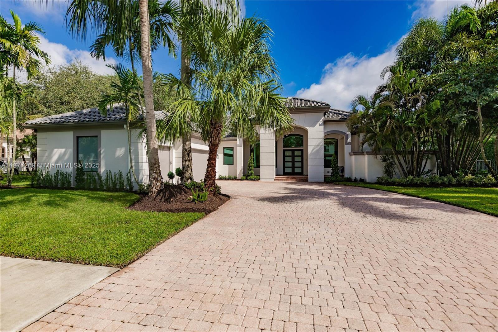 Impeccable turnkey 1-story, 5BR/4BA + office home in guard-gated Stonebrook Estates. Major 2023 improvements include NEW tile roof, NEW American-made PGT impact glass windows & doors, fresh interior/exterior paint & new frameless glass shower & bath enclosures. Fully integrated smart-home technology with electric double-shade blinds, Nest thermostats, automatic lighting, wireless alarms & Ring security. Designer kitchen with quartz counters, custom cabinetry, pantry & premium appliances. Elegant marble flooring & new bedroom flooring, & built-in closets. Resort-style backyard with heated pool/spa & lush new landscaping. Epoxy 3-car garage with EV charger. Stonebrook offers a clubhouse w/fitness center, media room, party room, playground, tennis, pickleball, basketball, & volleyball courts.