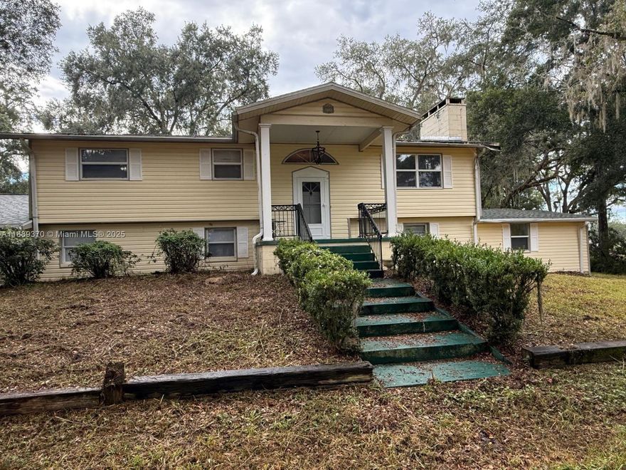Property Hub1 presents this bank owned 2 story single family pool home built in 1970 & renovated in 2017 located in Brooksville, FL (aprox 45 min N of Tampa). Sale is comprised of 3 structures (main, detached in-law quarters, and screened in cabana pool situated on 2.5 acres square shape corner lot. Property yields 4,035 gross SF. 1st floor yields 5 bed, 2 bath, a kitchen, & a dining room with a fireplace, and a family room with an exterior entry door. 2nd floor yields a
kitchen, bathroom, dining room, family room, & 2 bedrooms. The detached in-law quarters is a 320 square foot free-standing efficiency apartment with an attached shed & covered parking space. Additionally, there is a wooden balcony with an exterior entrance. Property was formerly utilized as an assisted living community.