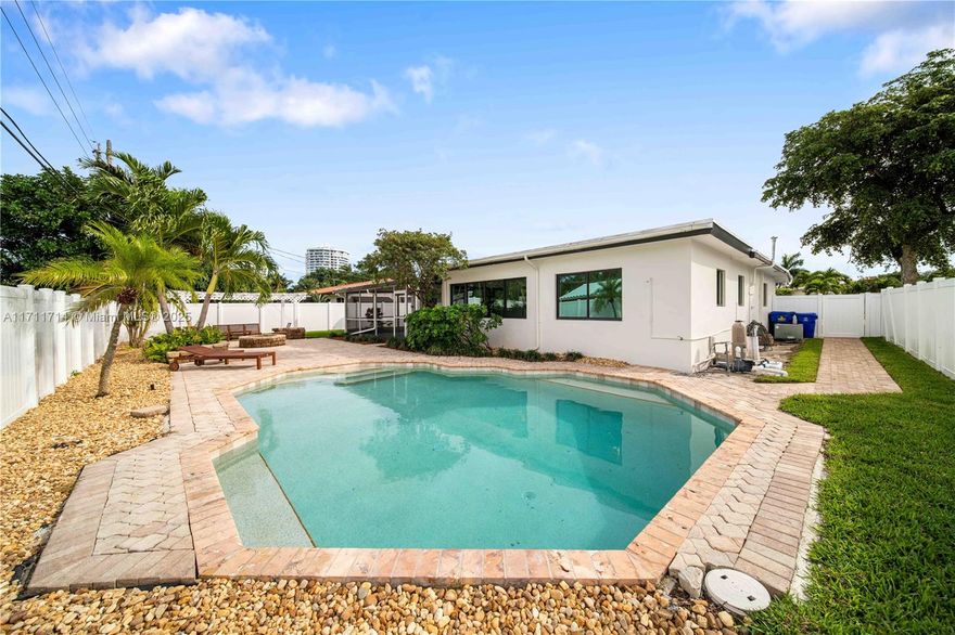 Amazing Beachside Opportunity! Nestled in a family-friendly, walkable beachside community, this beautifully updated home offers both comfort and style. Featuring modern upgrades, including PEX pipes, high-impact windows and doors, and remodeled kitchen and bathrooms—all completed with proper permits—this property is move-in ready. The backyard is a true entertainer's dream with a sparkling pool and plenty of space to create unforgettable memories with family and friends. The property is close to shopping ,restaurants and everything you need.The property is VACANT and ready to show. Don’t miss this rare opportunity—it won’t last long!