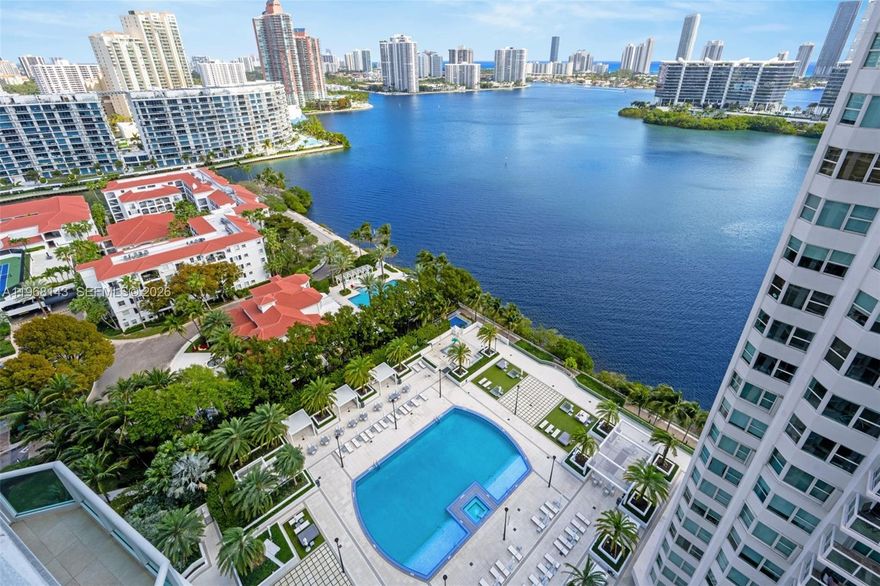 Located in the prestigious Peninsula in Aventura, this exceptional corner residence offers over 3,000 square feet of refined living space.  Featuring 3 spacious bedrooms, 3.5 baths, and a generous media room/den/office with a layout that is both elegant and functional for entertaining.  Enjoy breathtaking sunrise and sunset views from two expansive balconies facing east and west, showcasing sweeping vistas of the Intracoastal, the Atlantic Ocean, the city skyline, and a marina.  This beautifully appointed home features oversized flooring and large planks in the bedrooms, as well as motorized blinds.  Residents enjoy resort-style amenities including two spectacular pools, basketball, state-of-the-art fitness centers (2), a cold plunge, aqua aerobices, endless classes, an outstanding cafe restaurant, and a luxurious spa.  All set within beautifully maintained grounds.