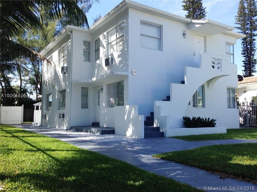 Very Spacious 1 Bedroom 1 Bath apartment with lots of Natural Light. The building is located in the heart of Normandy Isle, minutes from the Normandy Isles Park & Pool. Gourmet kitchen with Stainless Steel Appliances and granite counter tops. European style Bathroom with glass mosaic tiles, Building secured and completely fenced, with a large backyard and Barbecue Area. Professionally Managed.