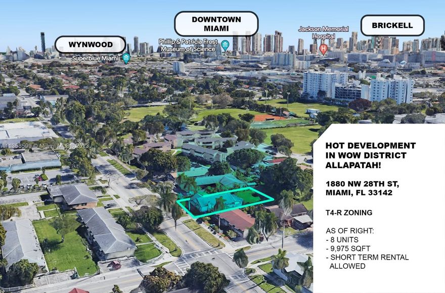 Calling all investors and developers! Amazing re-development opportunity to buy in the WOW District- Allapattah. 
Featuring a 9,975 sqft lot with T4-R zoning, this property allows for 8 buildable units as of right. 

Allapattah is in the heart of Miami and is an up and coming neighborhood recently named WOW District for its convenient location "West Of Wynwood" and also minutes away from Miami International Airport, Miami Health District, Design District, Downtown Miami, Bayfront Park, Brickell, Little Havana, Miami Beaches, Museums, Stadiums and much more! 

Don't miss out on the opportunity on securing a piece of land in this up and coming neighborhood full of new projects and developments!