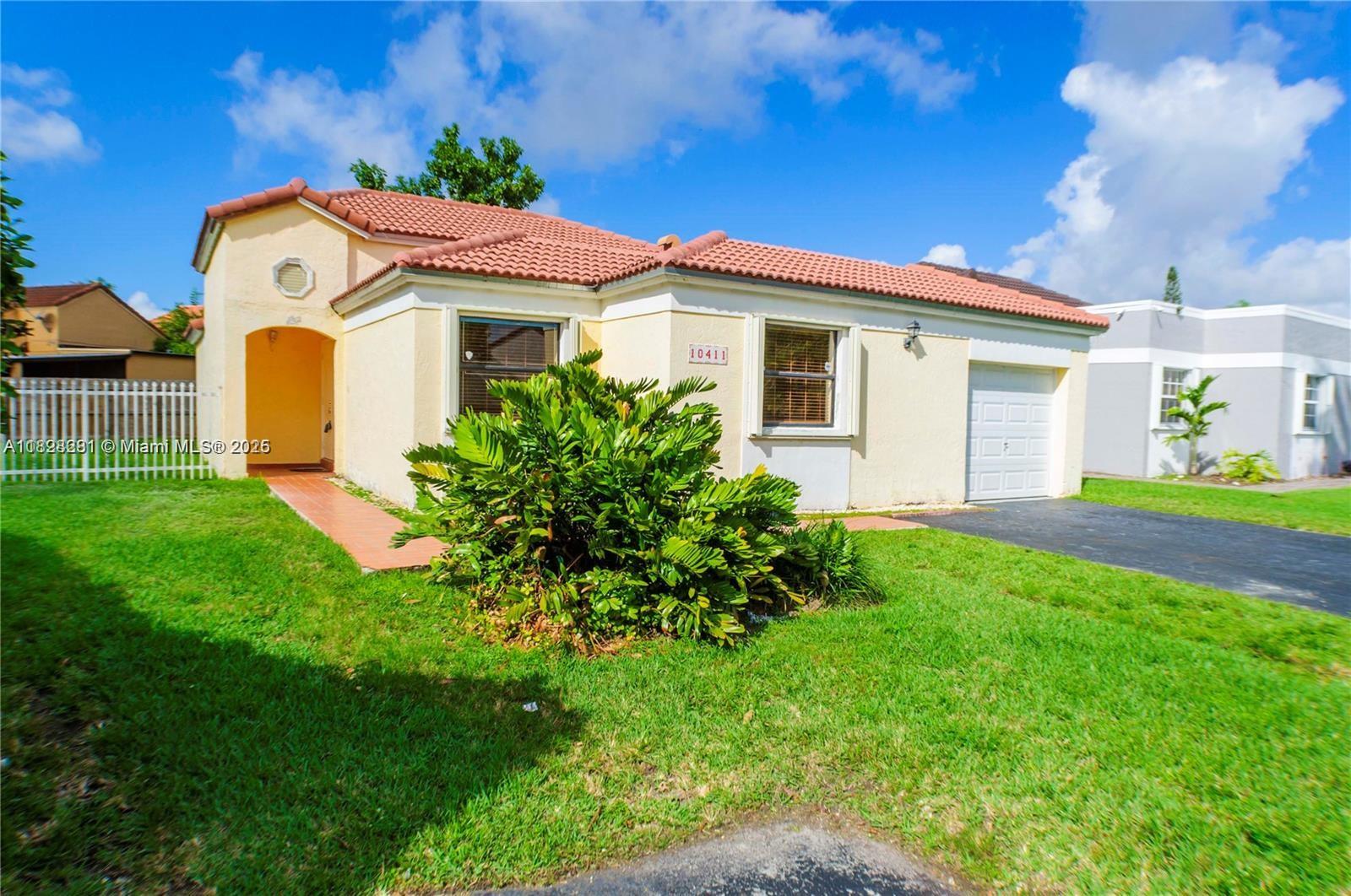 Prime and central Location! Discover this beautifully maintained single-family home, freshly painted inside and out. This desirable one-story residence offers a functional split floor plan with 3 bedrooms and 2 bathrooms. Enjoy the convenience of a spacious driveway for 2 vehicles plus a 1-car garage. The property is located in a quiet, well-established neighborhood with a community pool and tennis court. Low HOA and no HOA application required. Easy to show — don’t miss this fantastic opportunity!