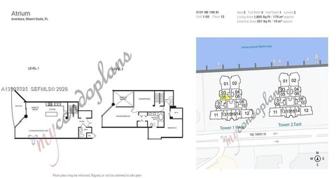 Tiny photo for 3131 NE 188th St #1-1205, Aventura, FL 33180 (MLS # A12027725)