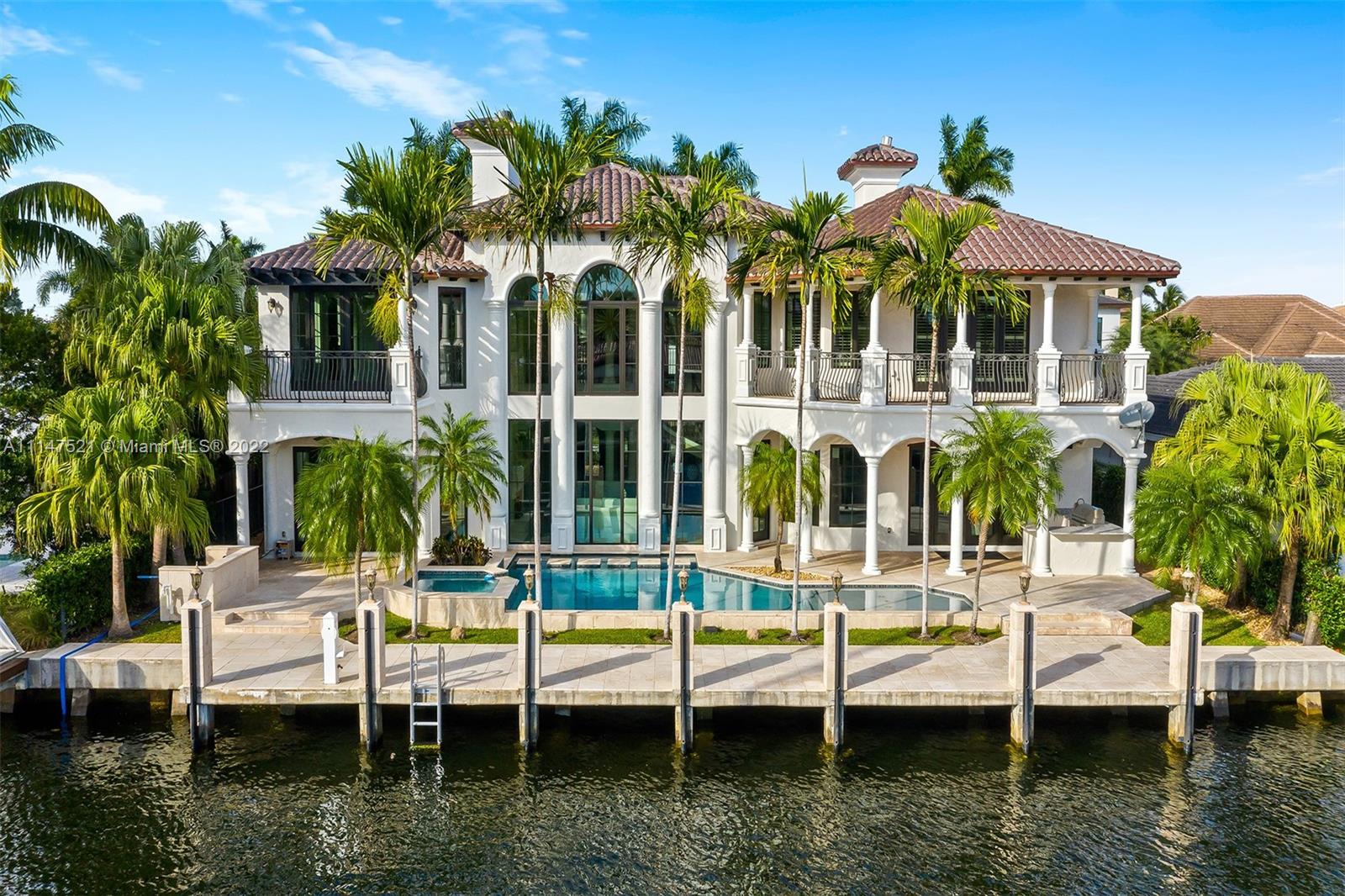 You will fall in love with this immaculate mediterranean inspired home. A rare 6-bed & 7.5-baths with 85ft deep waterfront/dockage available in the desirable The Landings Community. High ceilings, marble curving staircase, stone columns, marble floors, elevator, 3-car garage. Living room with fireplace over looking resort-style pool with jacuzzi. Master suite features a cozy fireplace sitting area, wet bar, expansive terrace overlooking the intracoastal. Remodeled entertaining equipped bar & Chef’s kitchen featuring gas cook-top, cooking island, top of the line appliances. Covered terrace and equipped summer kitchen/bar. Brand new roof, Impact Windows, A/C, and more.
The Landings is close to best shops, restaurants, parks and top-rated schools - less than 2 miles from Pine Crest.