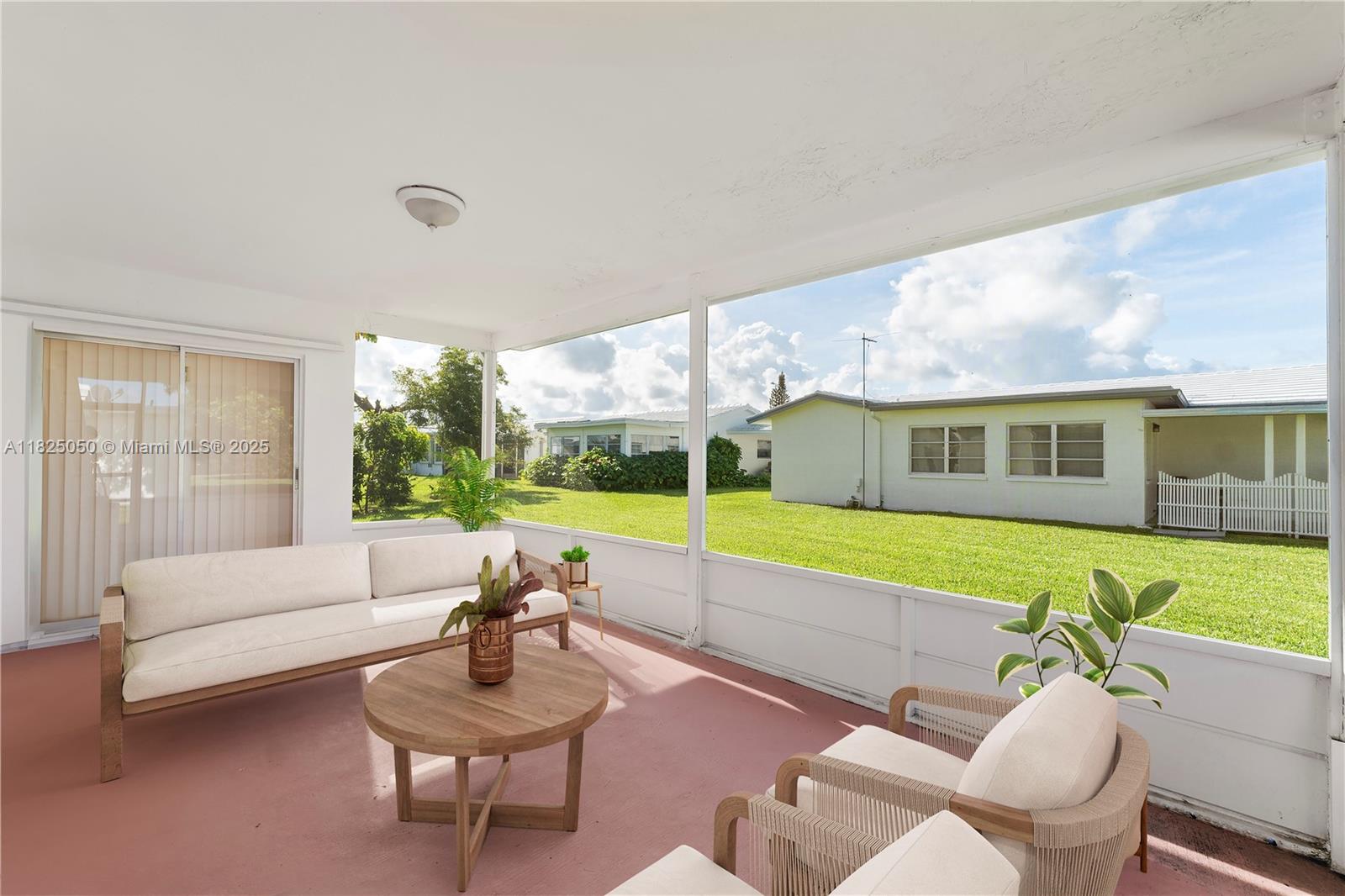 Amazing Single Family home 2 bedrooms 1 Full bathroom located in desirable neighborhood located in the City of Tamarac. This is a cozy home surrounded by lots of green spaces and quiet street. Freshly painted, washer and dryer inside the unit. Wonderful enclose porch area, lots of natural light coming thru all the windows. This is a HOPA approve community with lots of amenities' such as Club house with a community pool, library, Theater and much more. Close to everything !!! Easy showing and move in ready. This is an age restrictions community Must have at least one occupant 55+ no residents under the age of 18 are allowed per the association rules and regulations. Hope verified !
