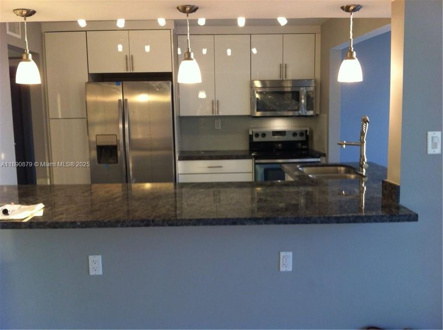 Quiet corner on the water close to Aventura and the Beach. This renovated gem won't last. Large apartment with custom cabinets throughout tastefully decorated with amazing water views. Rent includes basic cable and internet service, 24 hour guard gated community with tennis, gym, sauna, pool and BBQ areas overlooking the water.
