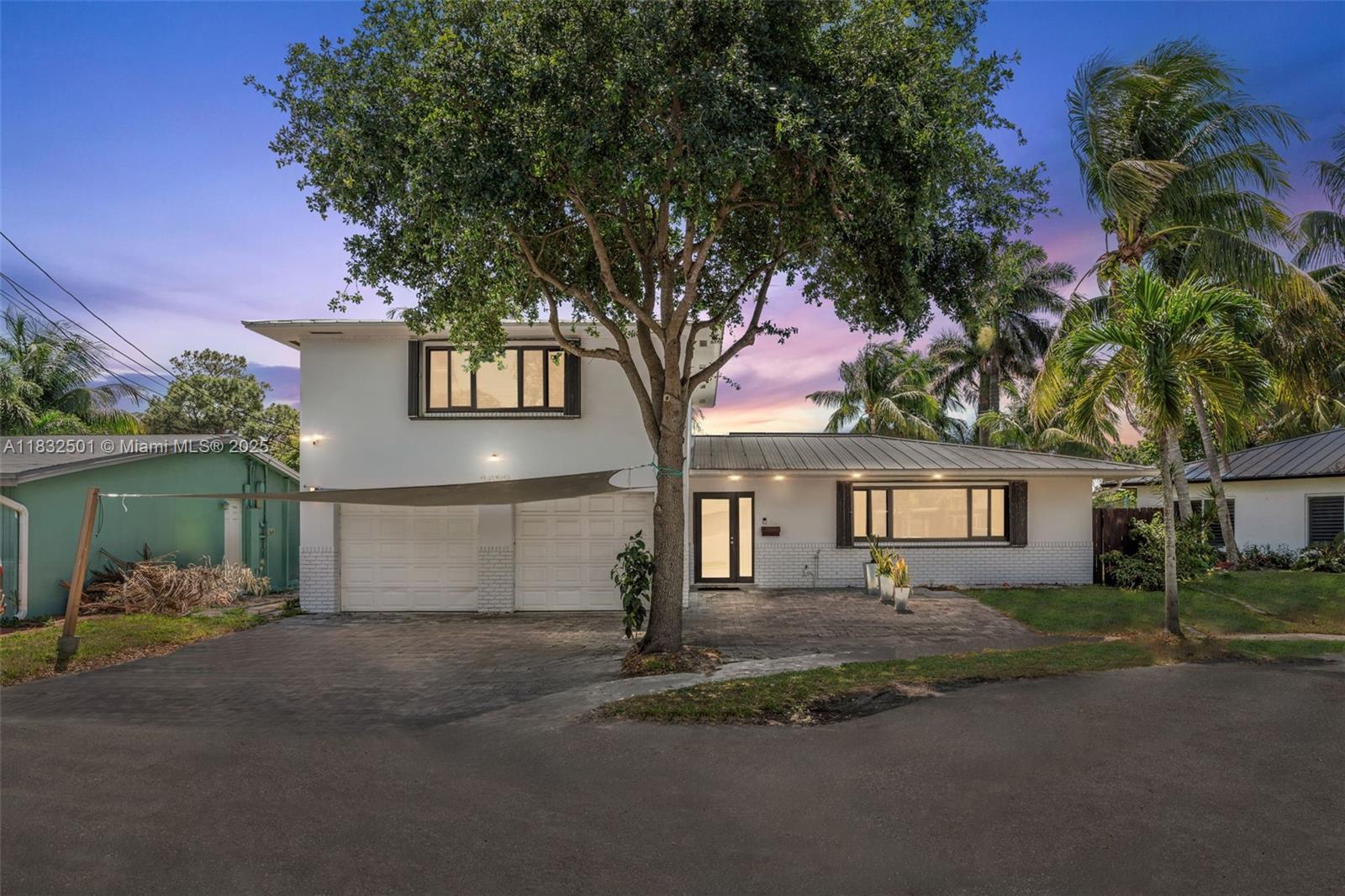 Welcome to your own private oasis. This bright 4-bed, 2-bath home boasts numerous unique features, including a jacuzzi, resort-like pool, and solar panels providing up to three days of backup electricity. Enjoy beautiful water & pool views while having breakfast and dinner in the open-concept upgraded kitchen. The home is equipped w/ Sonos speakers throughout, enhancing your living experience. Located in a quiet & clean neighborhood near shopping, entertainment, Fort Laud Airport, schools, this property offers convenience & tranquility. A standout feature is the two side-by-side boat docks, each approximately 28 feet, perfect for boat enthusiasts. The docks can be rented out by the tenants to generate additional income.