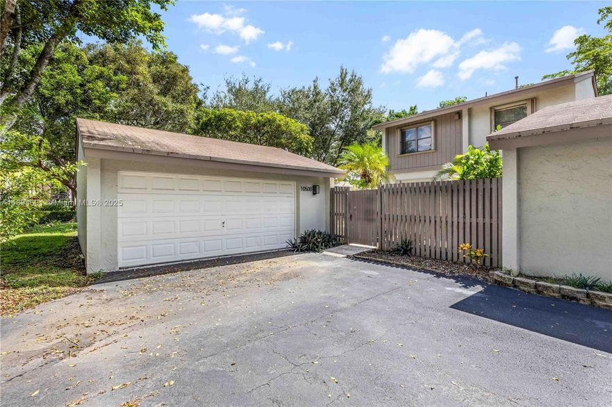 Spacious 2-story corner townhome in desirable Sabal Chase. Features 3 bedrooms, 2.5 baths, 2-car garage, accordion hurricane shutters, and a private courtyard entry surrounded by lush landscaping. Light-filled interiors offer comfortable living and dining areas plus generous bedrooms. Enjoy resort-style amenities including pool, gym, clubhouse, tennis, racquetball and pickleball courts. HOA includes cable, 24-hr security patrol, landscaping and more. Prime location near Baptist Hospital, MDC, major highways, shops and restaurants.  Buyers agent must accompany.  To schedule showings kindly text LA w your full name, license no. brokerage details and desired date and time.