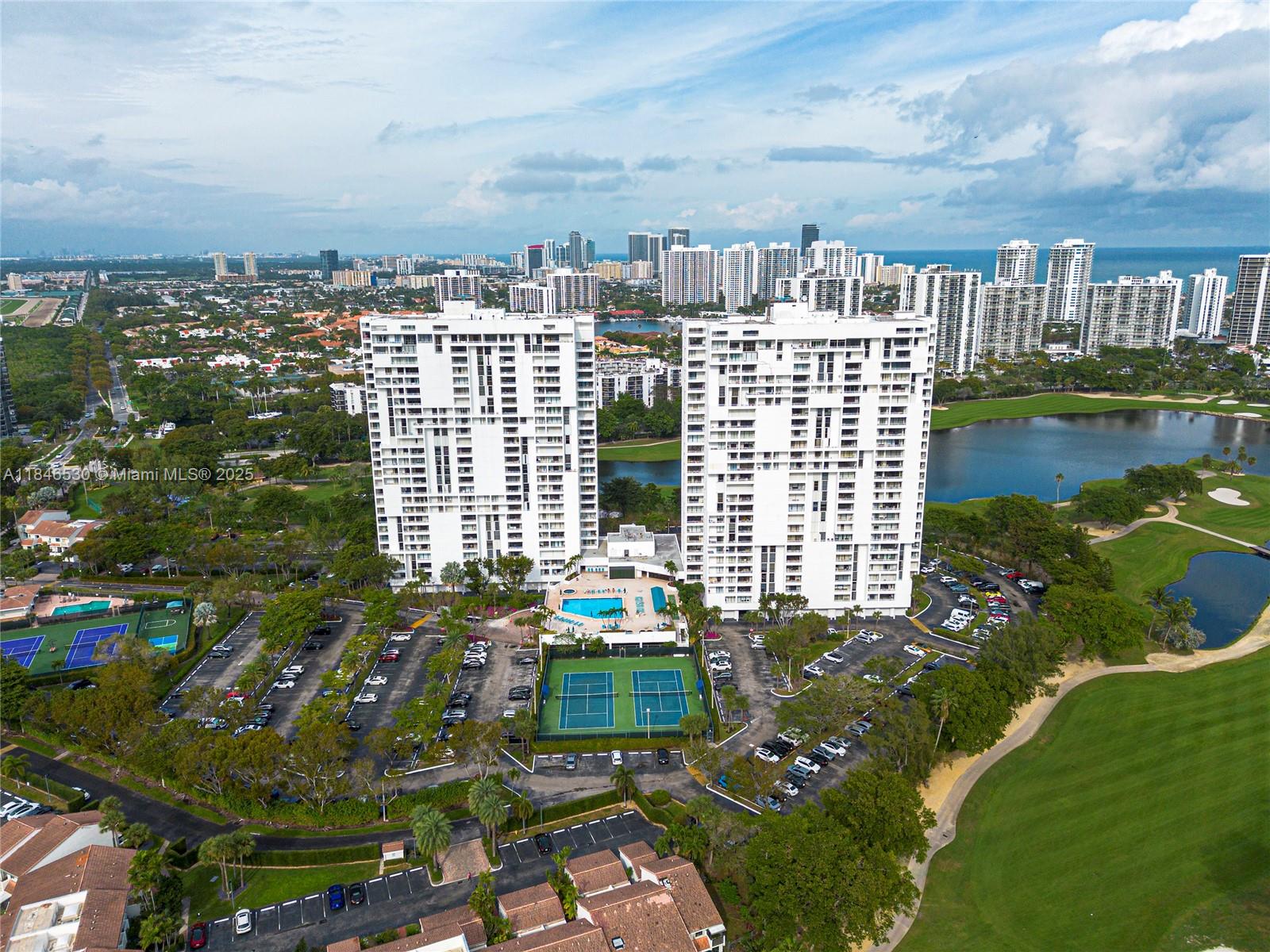 Remodeled 2 Bed/2 Bath unit in Delvista Towers with stunning golf course views. Bright and spacious corner floor plan, with double balconies and views to the east and west, updated kitchen and bathrooms. Porcelain floors throughout. Laundry facilities on floor. Enjoy resort-style amenities: pool, gum, tennis courts, 24-hr security. Prime Aventura Location near shopping, dining, and beaches. Furnished.