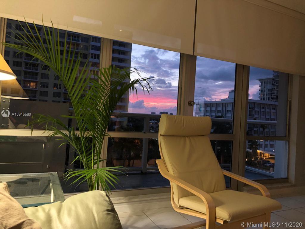 Enjoy the best Miami Beach sunset view from this Gorgeous fully furnished apartment. This 1 bedroom & 1.5 bath condo is centrally located in a Waterfront building with private beach. Great location with walking distance to restaurants, shoppings plaza and much more. Big bedroom with 2 double beds and a complete bathroom. Plenty of closet space. Building with tons of amenities. One free parking available using valet.