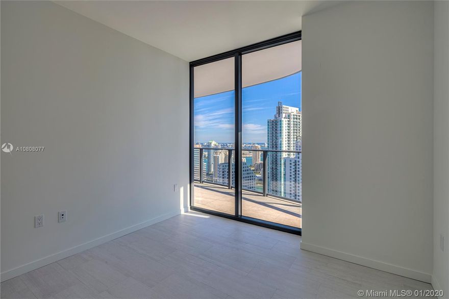 Spectacular brand new corner unit at the iconic Brickell Flatiron. 2bedrooms / 2.5 baths plus DEN! Top of the line Miele appliances, Nest system thermostat, Italian doors, Glass-enclosed showers, 9-foot ceiling heights, wrap around balcony with amazing views, Live & play in this luxury building that offers some of the best amenities in the city: Sky club rooftop at the 64th floor offering sky Pool with 360-degree views of Miami & Biscayne Bay, fitness center with the best views of the city, & Wellness Center & Spa. Flatiron Club at 18th & 17th floors offering a private movie theater, outdoor lap pool, children's playroom, social lounge room, billiards room, & concierge service. EASY TO SHOW. it can come furnished or unfurnished. PRICE RENT FURNISHED IS $8,000.00 PER MONTH (ANNUAL)