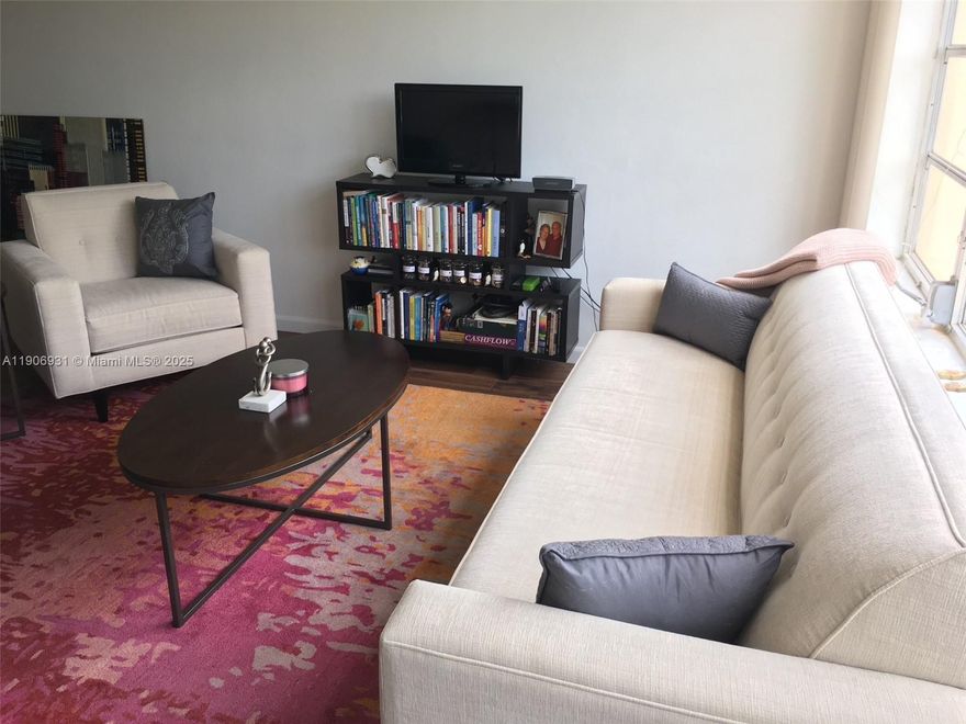 Fully Furnished, move-in ready, very spacious apartment for rent in the heart of Hallandale. Very quiet neighborhood, great layout, 2nd floor, bright unit. Wood floor and tile, updated kitchen with a huge quartz counter top. The beach is just a quick bike ride away! Shopping and restaurants walking distance. Beautiful garden view from living room and balcony. Assigned parking right in front of the unit plenty of guest parking. Available December 1st.