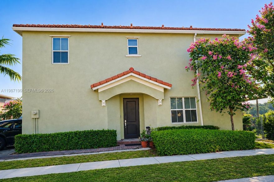 Welcome to this beautiful 2-story corner home, ideally positioned where the street ends for extra privacy and a serene residential feel. Featuring 4 bedrooms and 3 full bathrooms, this home offers a versatile floor plan with 1 bedroom and 1 full bathroom on the first floor, perfect for guests or multigenerational living. Upstairs, you’ll find 3 additional bedrooms and 2 full bathrooms, including a spacious primary suite with a private bathroom and beautiful lake views that make it a true retreat. Located in a quiet and desirable community, this property stands out for its corner location, peaceful surroundings, and inviting layout designed for both comfort and everyday enjoyment. The association fee includes cable and internet.