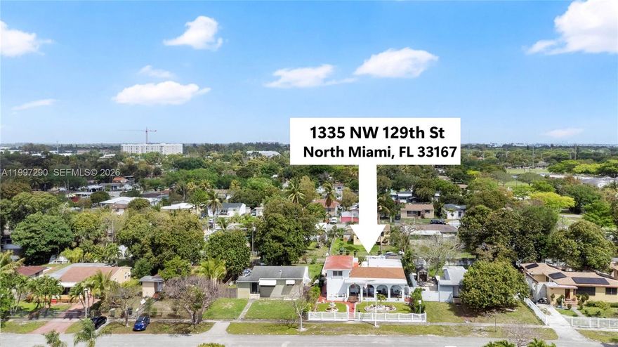 Charming and spacious two-story single-family home in the heart of North Miami! This well-maintained property features 5 bedrooms and 3 full bathrooms, offering 1,995 sq ft of living space on a 7,680 sq ft lot—perfect for a large family or an excellent investment opportunity. The home showcases great curb appeal with a welcoming front porch, arches, and a beautifully fenced yard. Inside, you’ll find a functional layout with generous living spaces and abundant natural light. Additional features include rear access for extra parking and a newer roof (only 1 year old), providing added value and peace of mind. Conveniently located just minutes from I-95, Miami Dade College, Barry University, Aventura Mall, and approximately 15 minutes from the beach. Ideal as a primary residence or an income-producing property with great potential.