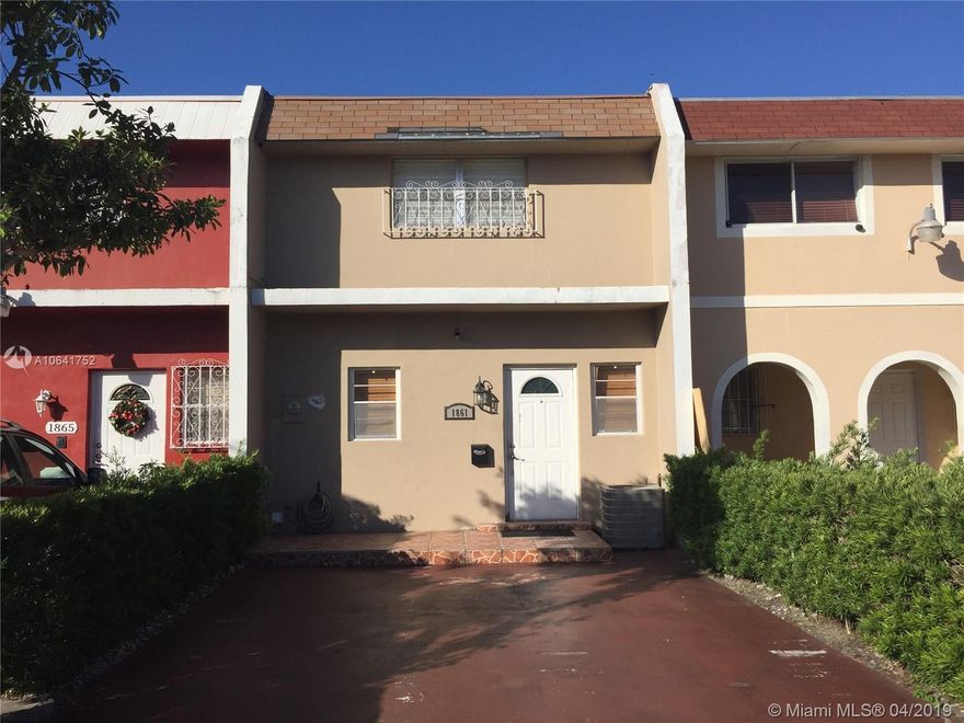 Well maintained and spacious 2/2.5 two-story townhouse in West Hialeah area. Both bedrooms are upstairs. Includes Washer & Dryer, Storage Shed & Fenced Patio. Very close to Palm Lakes Elementary and minutes from 826 , I-75 & Gratigny.