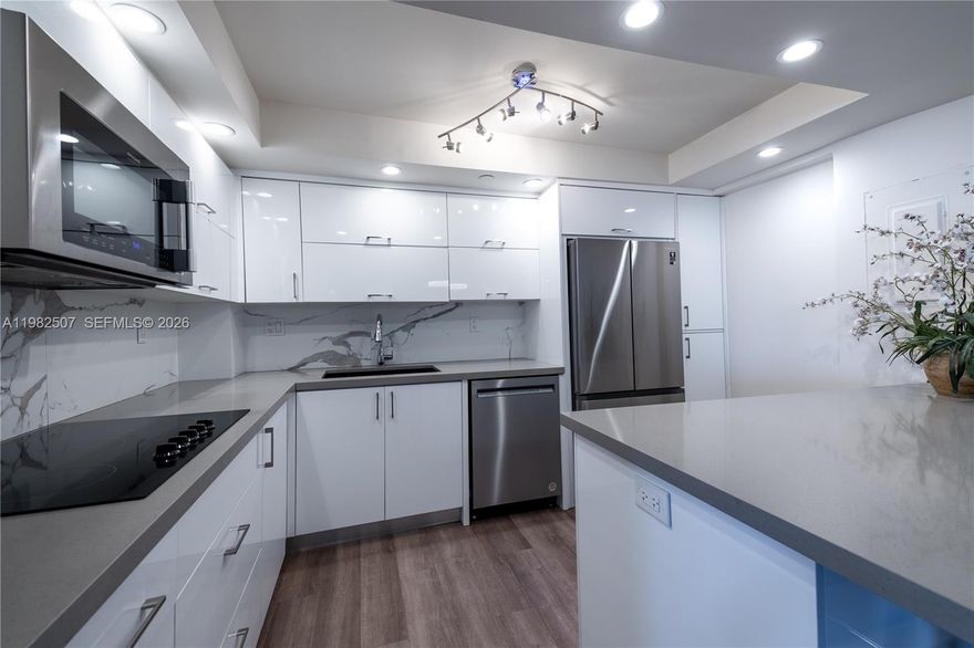 Live like you’re on vacation all year in this beautifully renovated 2-bedroom, 2-bathroom residence featuring breathtaking southeast water views from the 19th floor of Biscayne Bay, Miami Beach, Downtown Miami, and the pool area. The Towers of Quayside offers resort-style living on 34 acres within a gated, waterfront community with 24-hour security. Amenities include 8 lighted tennis courts, racquetball, a full gym and spa, daily fitness classes, marina, kids’ playground, golf cart service, a café at the spa, and a waterfront restaurant at the marina.
Cable and internet are included in the monthly rental — tenants only pay for electricity and tenant insurance.