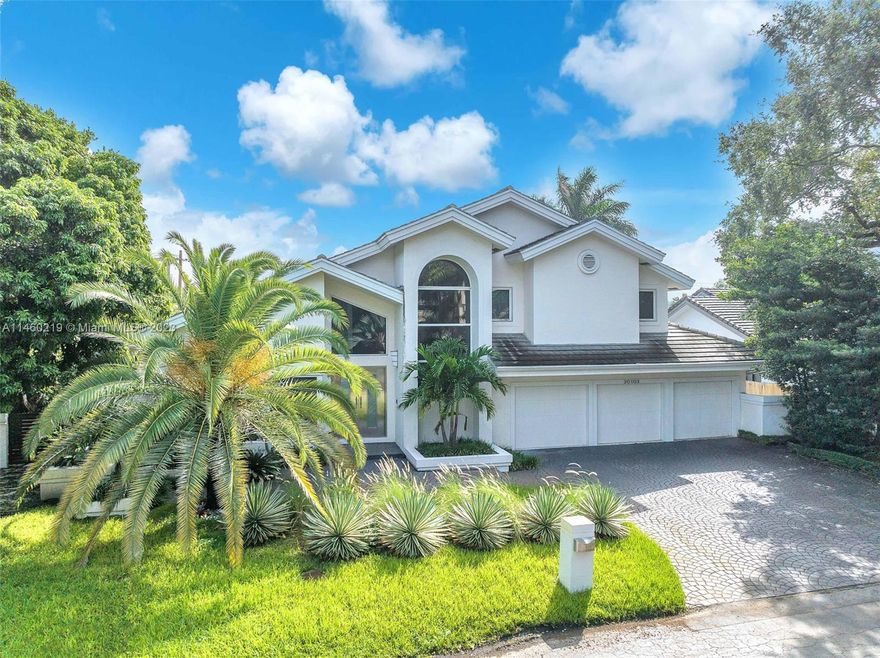 Beautiful luxury estate home nestled within the lushly landscaped private gated community of Oak Hammock comprised of only 37 luxury estate homes. With approx 5,200 sf, perfect for families, this spectacular renovated home boasts 6 bedrooms (4 bedrooms upstairs including Master)/5.5 bathrooms, and a resort-style pool, eat in kitchen, family room, den, state-of-the-art movie theater room, and even a home generator. The two-car garage is finished with a/c, a TV, and an electric car charger, that opens to a driveway that can accommodate an additional 6 cars. This magnificent residence is conveniently located near Aventura, upscale shopping, and A-rated schools, with easy access to both Ft Lauderdale and Miami, just minutes away from I-95. This private community is an ideal place to call home.