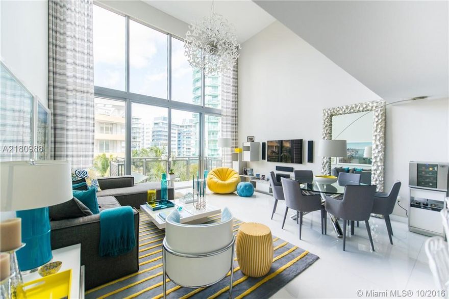Completely remodeled & updated 3 BDs, 3 full BH unit plus den on 2 levels. Outstanding finishes & architectural details make this apartment a jewel in the heart of Miami Beach. The unit is located in the Terra Beachside condo, an architecturally sophistic ated property that embodies contemporary living. Residence features 18-foot ceiling height in the living room. Unit has an accessible private rooftop terrace with view of the Intracoastal and a peak of the ocean.
