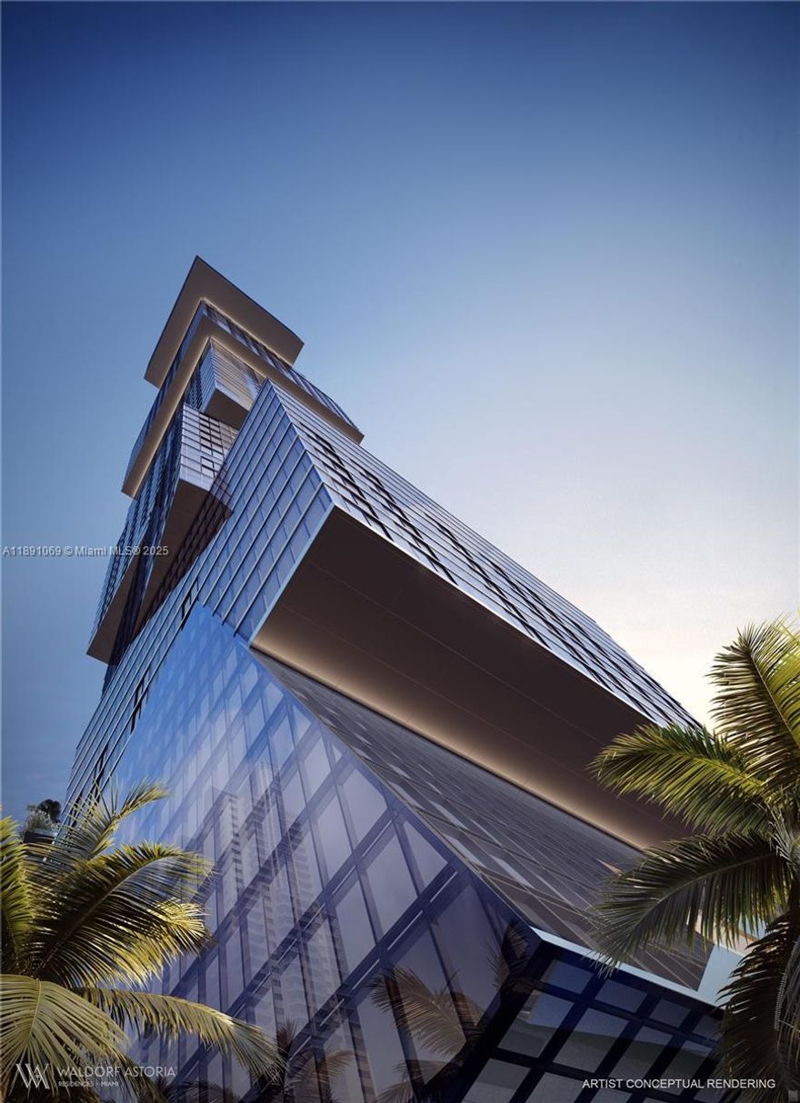 This two-bedroom, two-and-a-half-bath home showcases spectacular vistas of the city skyline and glowing sunsets to the west, framed by floor-to-ceiling windows with north and west exposures. The residence features a semi-private elevator entry, elegant finishes, and an open layout designed for both comfort and style.
Located within Miami’s most iconic new address, Waldorf Astoria offers world-class amenities, five-star services, and the timeless elegance that defines the brand. This is a developer unit, with additional inventory and floor plans available upon request.