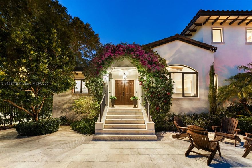 An extraordinary find in one of Miami’s most coveted neighborhoods, Belle Meade. Designed by renowned architect, Carlina Arronte, and completed in 2019, this Mediterranean dream home sits on an oversized corner lot, with lush landscaping, offering 4 bedrooms, an office, and almost 4,000 Sq. Ft of living space. The house is bathed in natural light, with floor to ceiling sliding doors opening onto a magnificent outdoor terrace and dining area, overlooking the heated, saline swimming pool. The kitchen has a large marble island, where every day begins and ends. Large pantry and laundry room. The master bedroom overlooks the pool and back yard terraces. Close to the best schools, restaurants, beach and dining. This is your Mediterranean dream home, located in the gated community of Belle Meade.