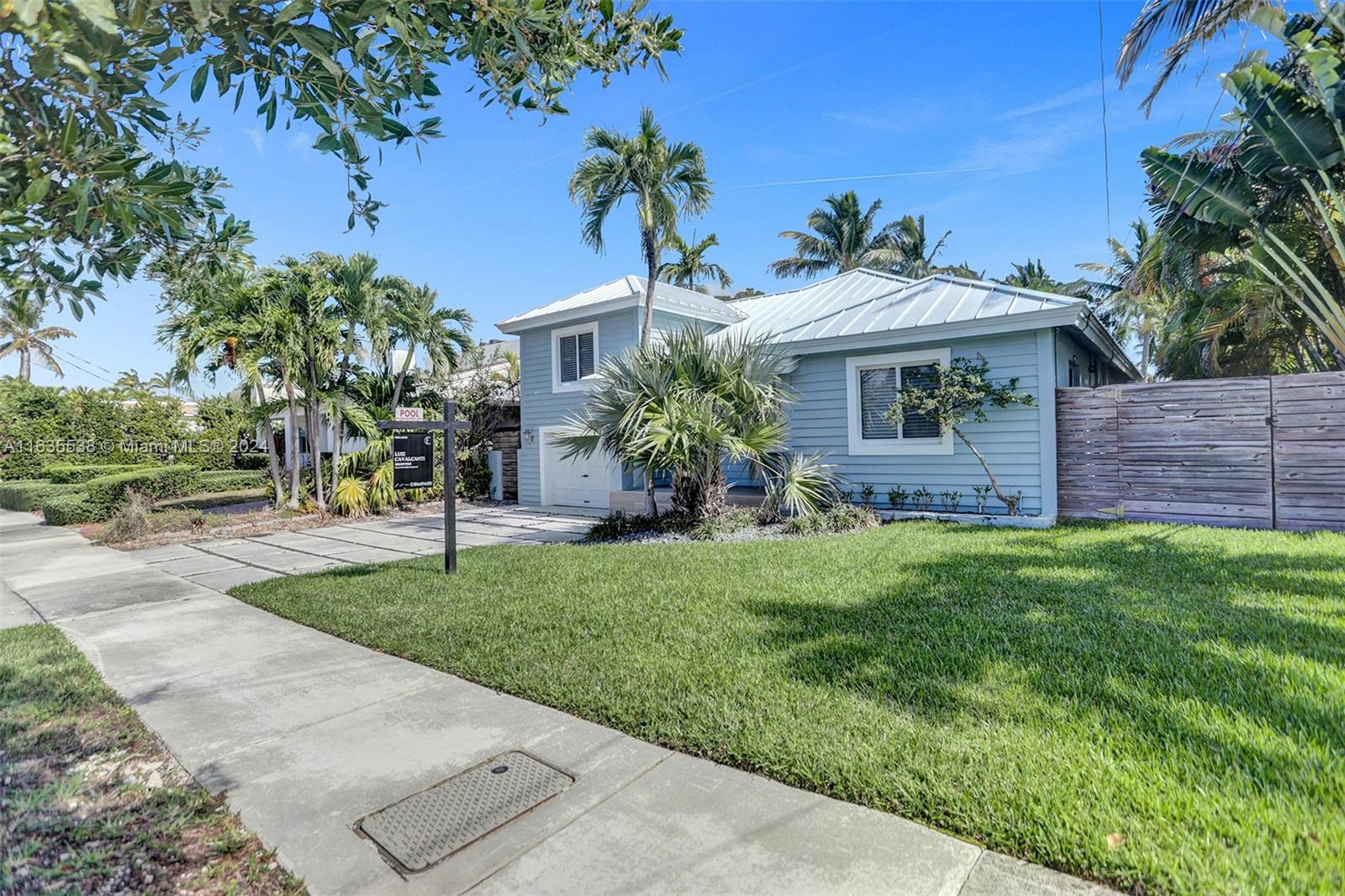 Rare opportunity to live in luxury Key West style waterfront home on the exclusive guard-gated island of Biscayne Point, only a few blocks from the beach. Hurricane-impact windows and doors, new energy efficient AC, tankless water heater, sealed and insulated metal roof provides the highest level of efficiency and protection. This fully renovated two-story, three-bedroom, three-bath home features an open floor plan with gourmet chef’s kitchen and high-end appliances including gas range/oven and wine fridge. Enjoy the expansive and private outdoor living with oversized saltwater pool, large cabana and new 60 ft. seawall with boat lift. Direct ocean access with no fixed bridges. Substantial attic storage; one-car garage. Pool and lawn service, security system monitoring included in rent.