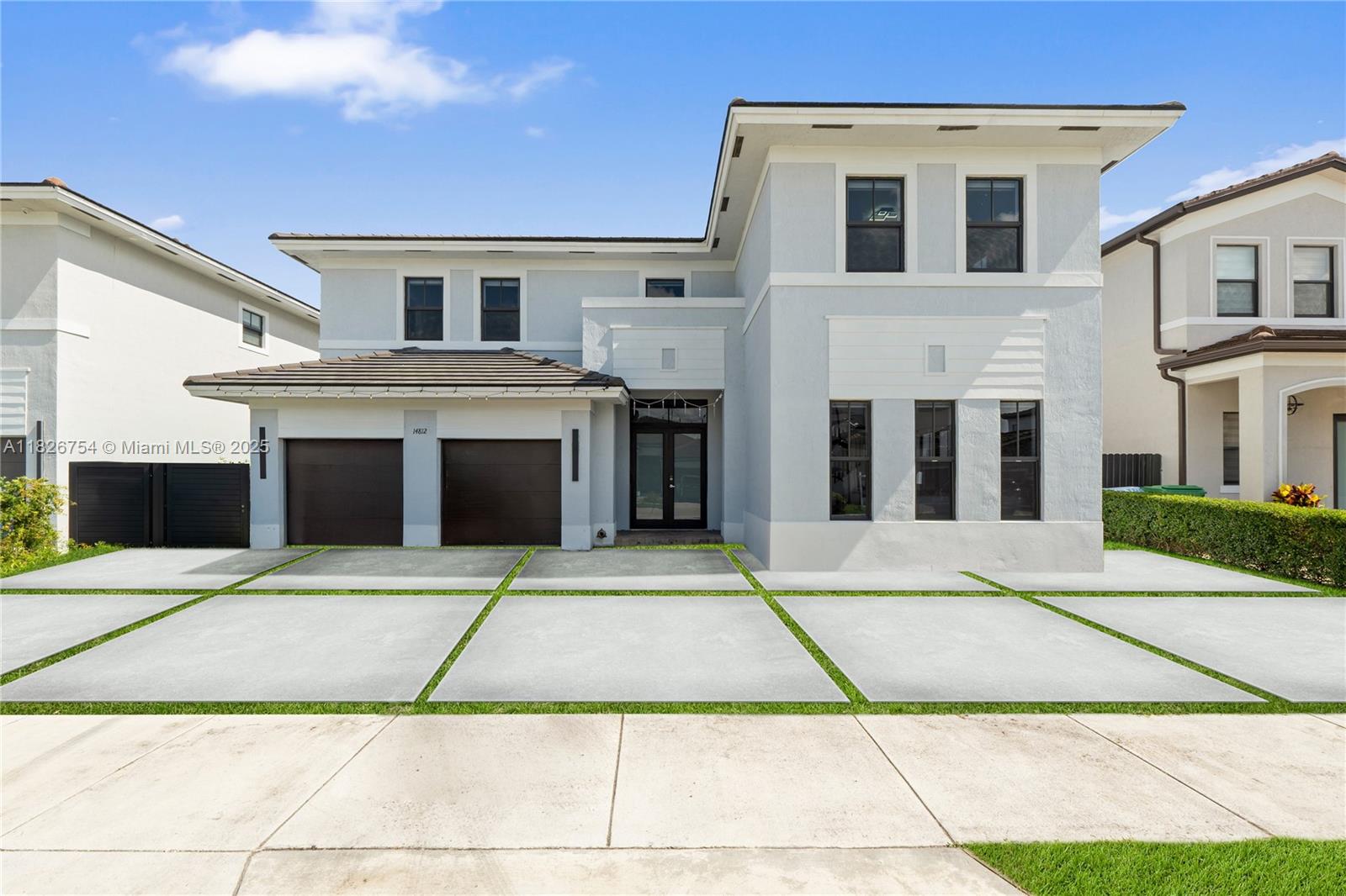 "PICTURESQUE AND BREATHTAKING" are the only words to describe this beautiful 5-bedroom / 4 1/2-bathroom pool home located in a much desired and amazing neighborhood in West Kendall. This stunning home features gorgeous floors throughout the entire house, high ceilings, a modern large kitchen with stainless steel appliances, exterior high impact windows and doors, a brand-new pool, a separate utility room and so much more! This pristine residence is second to none and is ready to use to entertain family and friends throughout the entire year. No HOA.
Note: The pool photo is a visual rendering of what the pool and back yard will look like after being completed.
