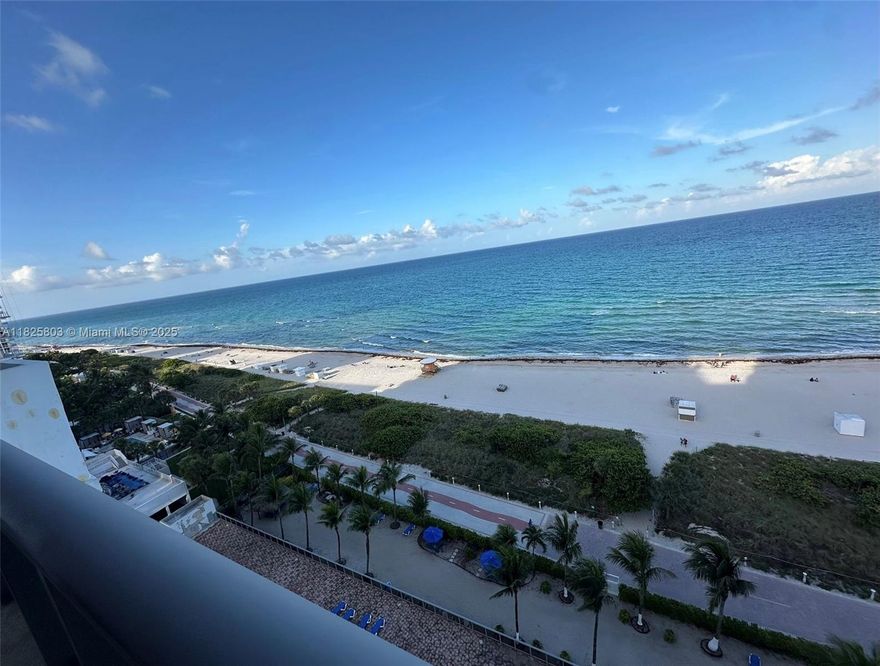 True oceanfront living! Wake up to stunning sunrises and panoramic Atlantic sunsets directly from your bed. This residence offers a 30-ft balcony, close to the sea and to the beachfront promenade with exercise paths. Near to Brickell, this home is ready to be customized to your taste by designers. Rare opportunity to own a direct oceanfront property in this area at this price. Building offers 24/7 surveillance, valet, parks, and peace of mind.