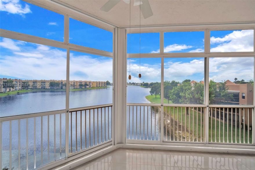 Amazing water view from 2 bedroom 2 bathroom high ceilings condo in Kings Point Tamarac, FL. This 55+ desirable Active Adult Community has various activities like tennis courts, pickleball courts, outdoor & indoor swimming pools, table tennis room, Ball Room, GYM, Billiards Hall, Art's & Crafts room, courtesy bus service plus The Palace Theater for the Performing Arts. This is truly Florida Condo living at it's best. Easy access to Sawgrass Expressway,  near Sawgrass Mills. Move-In Ready.  Deeded Club Membership and Annual Service Contract for Appliances come with this Unit!   Priced to Sale!!!