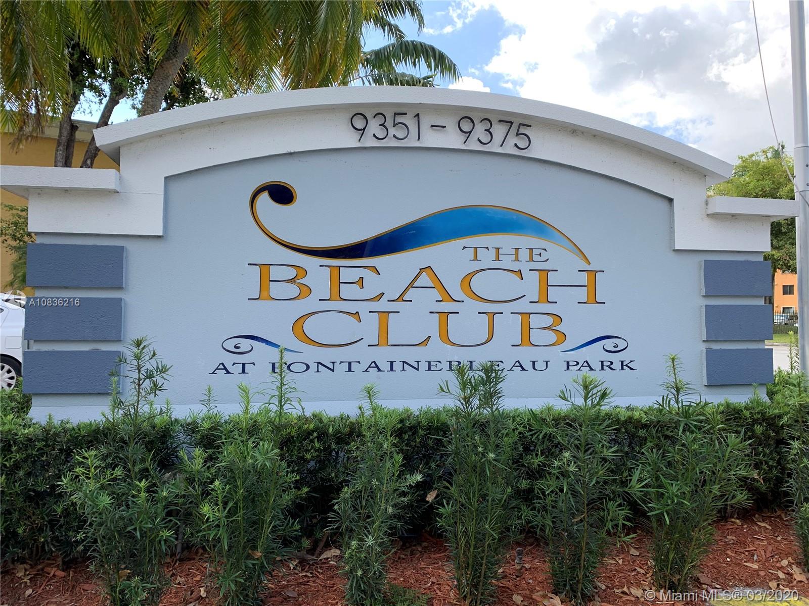 Great Location for this Beautiful Apartment located at The Beach Club Community at Fontainebleau with a large living room with balcony and Lake View, washer and dryer inside the unit, New A/C, updated bathrooms, the community has a lot of amenities including Pool, Tennis Court, Exercise Room, and more... Close to almost everything, shopping malls, expressways, Miami International Airport... Easy to show.