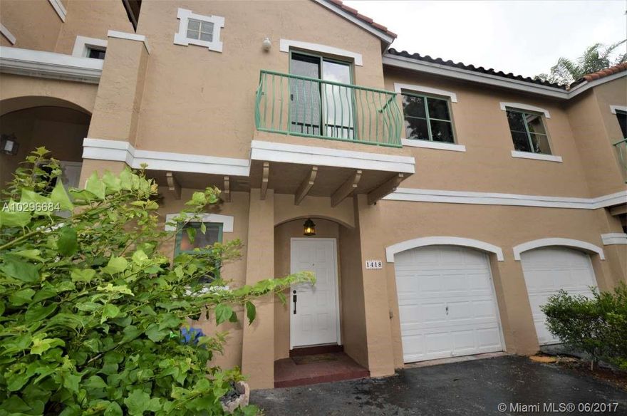 Wow!! Hurry this won’t last! Newly updated & beautifully maintained 3 bedroom, 2.5 bathroom home near the Sawgrass Mills Mall. Updated kitchen with all stainless steel appliances + wood cabinets! Vaulted ceilings with an upgraded sky light brings in lots of light. Laminate wood flooring with new carpet on stairs + flooring in the kitchen. Recently updated and top of the line AC + dryer. Large master bedroom + ensuite bathroom. 1 car garage and plenty of parking. Low HOA fees includes well maintained pool. Near everything you could want for shopping across from the Sawgrass Mills Mall. Highway accessible to I-595 & Sawgrass Expressway. Run and see this unit before it’s gone!