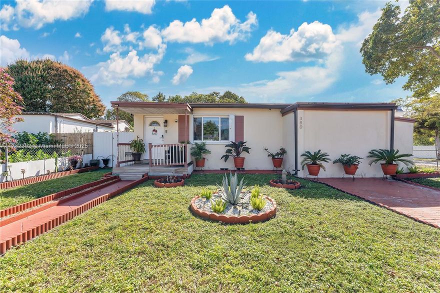 AMAZING OPPORTUNITY!! SELLER WILL CONTRIBUTE TOWARDS THE BUYER'S CLOSING COSTS! Charming 3 bedroom, 1 bathroom home in North Miami! NO HOA!! This very well-maintained residence features a kitchen with stainless steel appliances and a spacious backyard perfect for outdoor activities. One of the highlights of this property is the large patio space, where you can plant fruit trees or build a grill, pool, or whatever your heart desires. Inside, you'll find a great layout with tile and laminate flooring, and a concrete roof for added durability. The AC system was installed in 2021.The master suite offers an en-suite bathroom and ample closet space. Located close to shopping, dining, parks, and top-rated schools, with easy access to major highways.