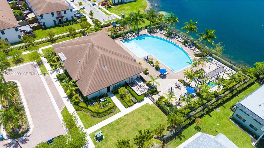 Beautifully upgraded 3-bed, 2.5-bath villa (largest model, 1,667 sf) in the highly desirable Via Ventura community. This home stands out with custom designer landscaping that elevates its curb appeal, with elegant wood floors on the second level and staircase, and a modern double glass door separating the living & dining areas from the spacious open kitchen. The oversized kitchen offers plenty of room for a breakfast area & a cozy family space overlooking the large patio, ideal for gatherings or simply relaxing. Additional upgrades include impact windows and doors, brand-new A/C, & water heater. The community has a very low HOA and resort-style amenities, including a pool, gym, banquet hall & beautiful walking areas. A must-see property that combines comfort, style, and value. SELLER CONTRIBUTION! ASK ME FOR VIDEO WALKTHROUGH!