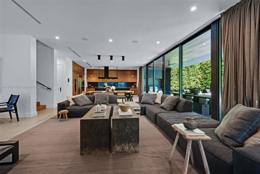 Exquisite modern home in the heart of High Pines. This designer residence features impeccable finishes and details throughout. Contemporary and spacious open floorplan with 4 bedrooms + huge office upstairs that can be converted into 5th bedroom ; 3 full & 2 half baths and a gym. Master bedroom opens to spacious terrace and features a spa-like bathroom along with a big walk in closet. Thoughtfully designed with no expenses spared. The backyard features a large covered terrace with built-in summer kitchen, lounge area and pool all perfect for entertaining. Fully gated and landscaped for the utmost privacy.