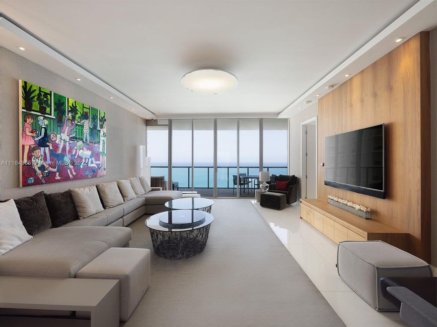 This elegant and immaculate flow-through residence on a high floor of the St. Regis Hotel & Residences represents only the finest that living in Bal Harbour has to offer. Spanning 3,424 square feet of space, the three-bedroom, three-and-a-half-bath home includes a private elevator entry, a fully-equipped chef’s kitchen with Miele, Subzero, and Wolf appliances, a full-height wine fridge, a large living room, a dining room, a generous family room, and a decadent master suite with midnight bar and private dressing room. Extra deep terraces take in spectacular views of the Atlantic Ocean, Biscayne Bay, and the Miami skyline, while the many amenities of the St. Regis Bal Harbour are at your fingertips, including full hotel services, exclusive resident-only amenities, and direct beach access.