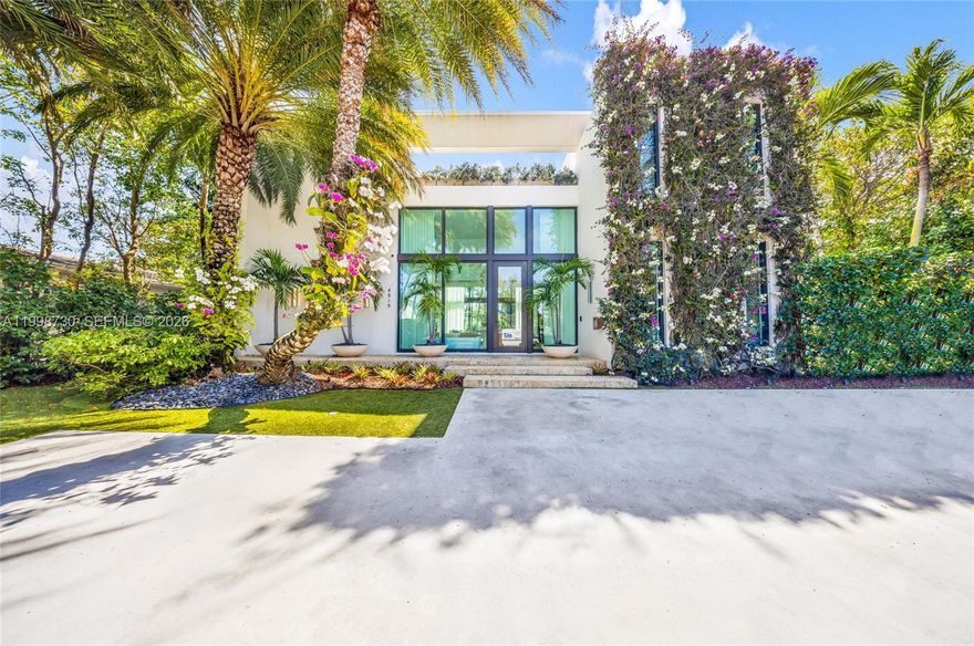 Welcome to 4515 N Michigan — a beautifully maintained and architecturally distinctive residence designed by Domo Architecture, offering comfort, space, and versatility in a prime Miami Beach location. This exceptional 4-bedroom, 4.5-bath modern pool home boasts 3,994 square feet of interior living space, featuring a thoughtfully designed layout with generous living areas, abundant natural light, and well-proportioned bedrooms that provide both functionality and relaxation. Designed with privacy in mind, the home offers a serene and secluded atmosphere while still being at the center of it all.

The sleek, modern kitchen is outfitted with premium gas Viking appliances, ample space perfect for entertaining. Additional highlights include refined finishes, open-concept living spaces, and a seamless indoor-outdoor flow enhanced by the home’s light-filled design.

Step outside to your private backyard oasis surrounded by gorgeous, lush landscaping, complete with a Large wrap around pool, outdoor bar and grill, and plenty of space for entertaining or unwinding. A separate detached storage structure adds convenience and flexibility.
Ideally situated in one of Miami Beach’s most sought-after neighborhoods, this home is just moments from world-renowned restaurants, upscale shopping, and vibrant local attractions, offering the perfect blend of luxury, convenience, and lifestyle. Call Listing Agent for details and Showings.