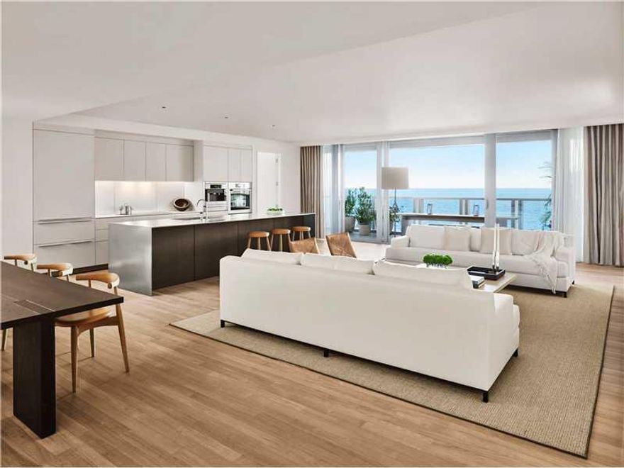 Designed by world renown architect, John Pawson, this 3 bedroom, 3.5 bathroom residence boasts 8.5’ floor-to-ceiling windows that lead to expansive terraces directly facing the Atlantic Ocean. Featuring a private entry foyer, Brazilian teak floors throughout, custom designed Bulthaup kitchens, translucent Italian white onyx and custom-cast concrete in the bathrooms. Residents enjoy 24-hour five star world-class services and amenities, poolside cabanas, resident-only beach club and much more.